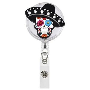 Sugar Skull Day Of The Dead Badge Reel